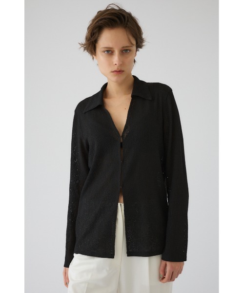 RIM.ARK新品　タグ付き　ブラック 長袖トップス RIM.ARK(リムアーク)｜Hook slim knit tops/ニット/ブラック の通販