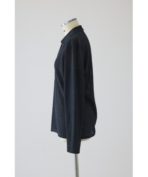 RIM.ARK(リムアーク)の「Sheer lace hook tops シアー レース ホック トップス(シャツ/ブラウス・レディース・ブラック/ホワイト/ダークブルー・FREE)」の5枚目の写真