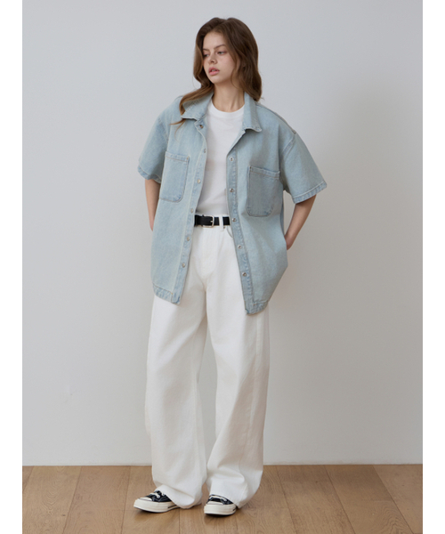 CCOMA(コンマ)の「CMJ06 バルーンカーブホワイトパンツ(デニムパンツ・レディース・その他・SMALL/MEDIUM/LARGE)」の3枚目の写真
