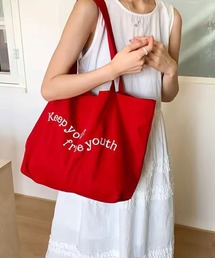 【 ammy. / エイミードット 】 レタリング ロゴ キャンバストートバッグ / 大容量 A4対応