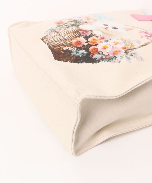 MSGM(エムエスジーエム)の「MSGM FLOWER BASKET CAT キャンバストートバッグ(トートバッグ・レディース・キナリ・ONE SIZE)」の7枚目の写真