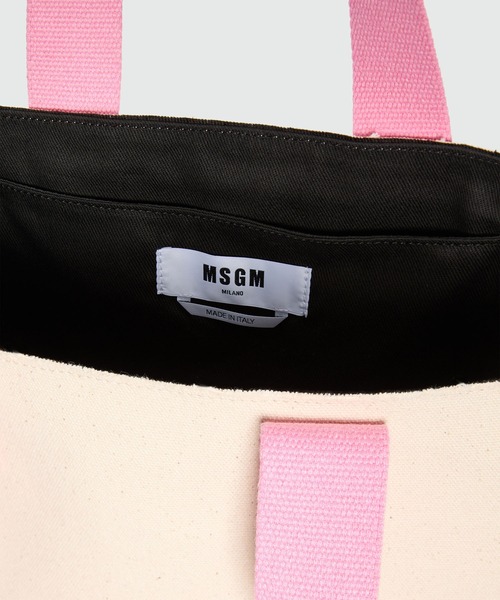 MSGM(エムエスジーエム)の「MSGM FLOWER BASKET CAT キャンバストートバッグ(トートバッグ・レディース・キナリ・ONE SIZE)」の4枚目の写真