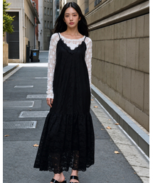 320SHOWROOM（320ショールーム）の「Sheer Lace Slip Dress Black（ワンピース）」