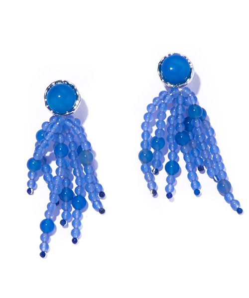 IRIS47(イリスフォーセブン)の「【IRIS 47】tarantella blue agate earring/タランテラ ブルーアゲート イヤリング BO251(イヤリング・レディース・ブルー・FREE)」の2枚目の写真