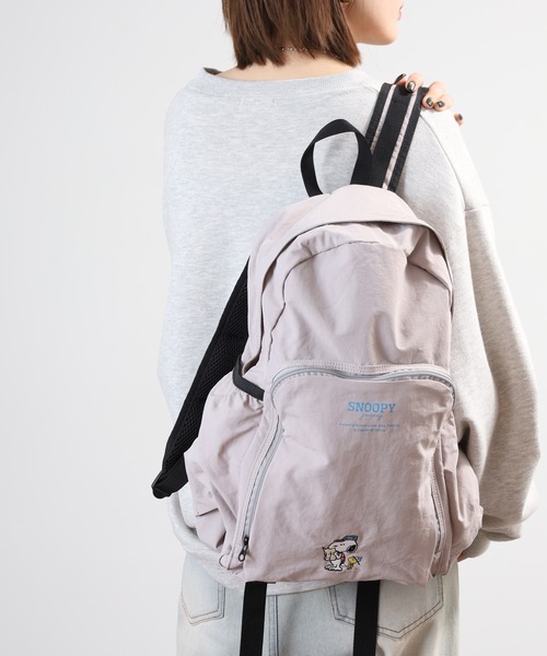 SNOOPY（スヌーピー）の「SNOOPY スヌーピー リュック 軽量 折りたたみ（バックパック/リュック・レディース・ブラック/グレー・FREE）」の20枚目の写真