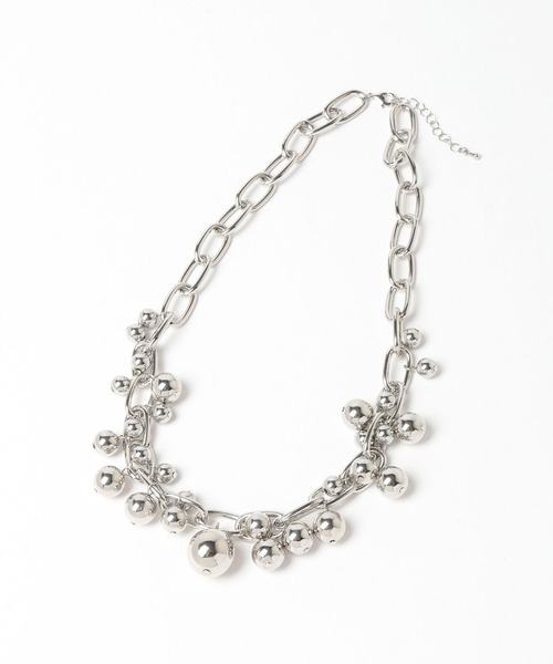 HARE（ハレ）の「メタルボールチェーンネックレス(HARE)（ネックレス・レディース・シルバー・FREE）」の4枚目の写真
