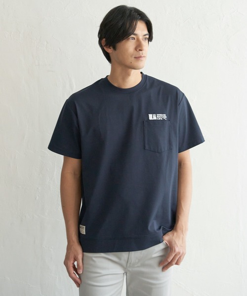 ikka(イッカ)の「【吸水速乾】URBAN NATURE LIFE アーバンネイチャーライフ ドライSP冷感トレT(Tシャツ/カットソー・メンズ・チャコール/グレイッシュベージュ/ホワイト/ネイビー・XL/L/M/S)」の7枚目の写真