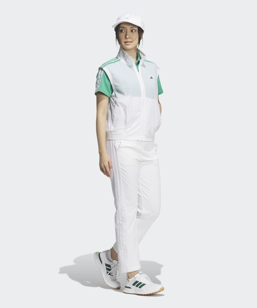 adidas(アディダス)の「スリーストライプス ウーブンベスト【adidas Golf/アディダスゴルフ】(ベスト・レディース・ブラック/ホワイト・X-LARGE/SMALL/MEDIUM/LARGE/X-SMALL)」の6枚目の写真