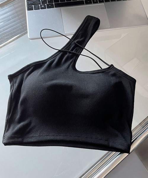 Miniministore(ミニミニストア)の「クロスストラップキャミソール カップ付き(タンクトップ・レディース・ブラック/ホワイト・FREE)」の20枚目の写真
