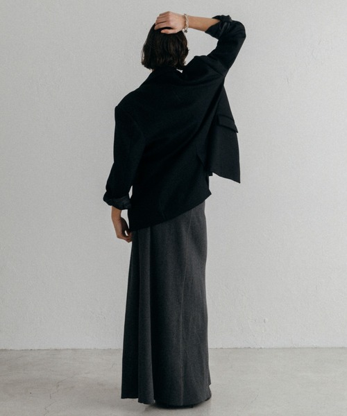 CREDONA（クレドナ）の「THERMAL SKIRT/サーマルスカート（スカート・レディース・アイボリー/グレー・FREE）」の7枚目の写真