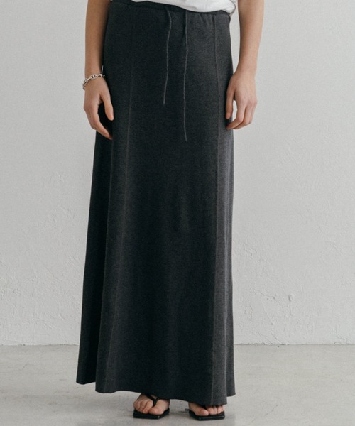 CREDONA（クレドナ）の「THERMAL SKIRT/サーマルスカート（スカート・レディース・アイボリー/グレー・FREE）」の10枚目の写真