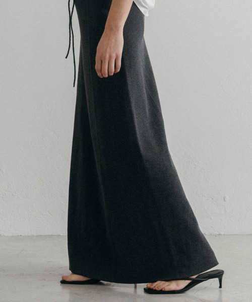 CREDONA（クレドナ）の「THERMAL SKIRT/サーマルスカート（スカート・レディース・アイボリー/グレー・FREE）」の12枚目の写真