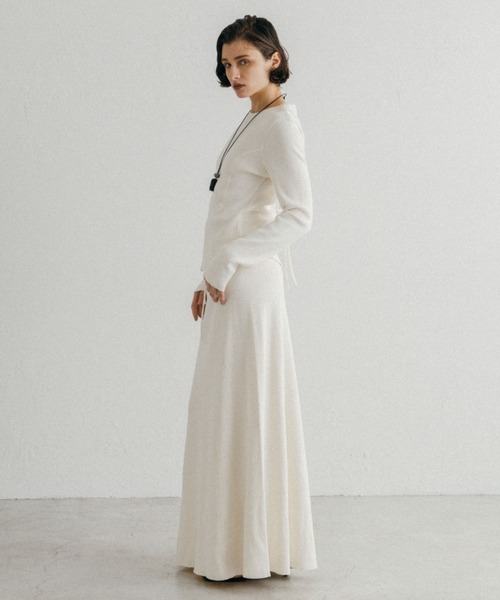 CREDONA（クレドナ）の「THERMAL SKIRT/サーマルスカート（スカート・レディース・アイボリー/グレー・FREE）」の13枚目の写真