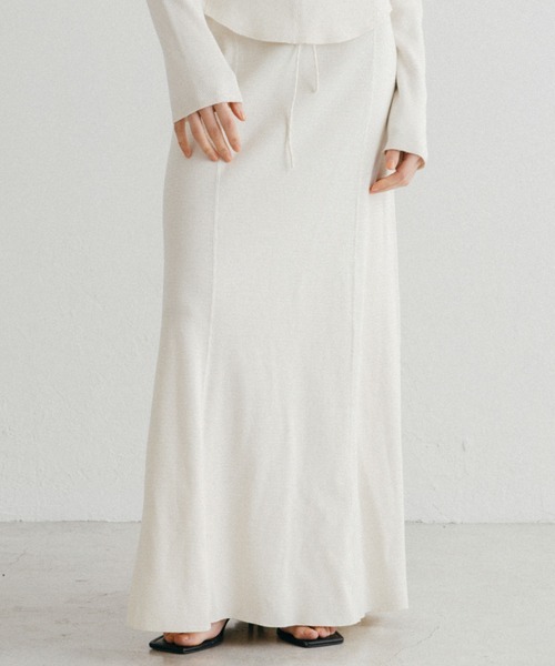 CREDONA（クレドナ）の「THERMAL SKIRT/サーマルスカート（スカート・レディース・アイボリー/グレー・FREE）」の15枚目の写真