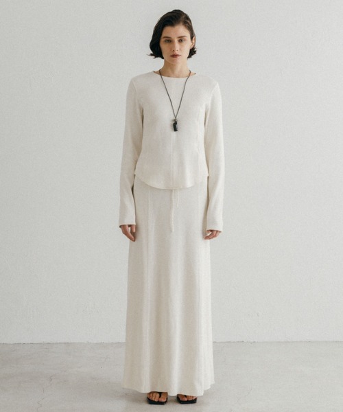 CREDONA（クレドナ）の「THERMAL SKIRT/サーマルスカート（スカート・レディース・アイボリー/グレー・FREE）」の17枚目の写真