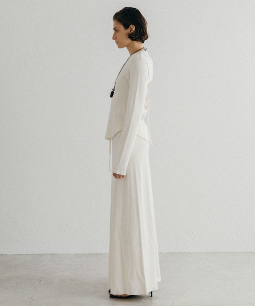 CREDONA（クレドナ）の「THERMAL SKIRT/サーマルスカート（スカート・レディース・アイボリー/グレー・FREE）」の18枚目の写真