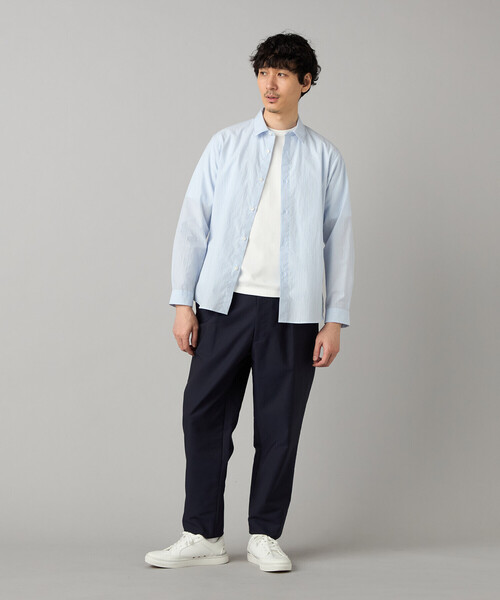 COMME CA MEN(コムサメン)の「タイプライター ストライプ レギュラーカラーシャツ(シャツ/ブラウス・メンズ・サックスブルー/ピンク・S/M/L)」の9枚目の写真