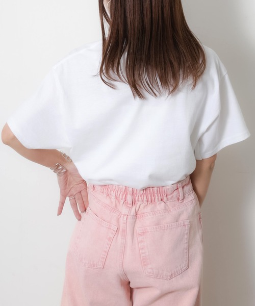 Riberry（リベリー）の「アソートシルバープリント半袖Tシャツ【箔/ラメグリッター】（Tシャツ/カットソー・レディース・B/A/C/D/E・MEDIUM）」の9枚目の写真