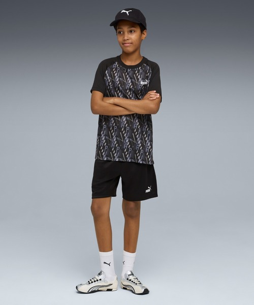 PUMA プーマ ボーイズ TAD ESS AOP ポリ Tシャツ アンド ショート