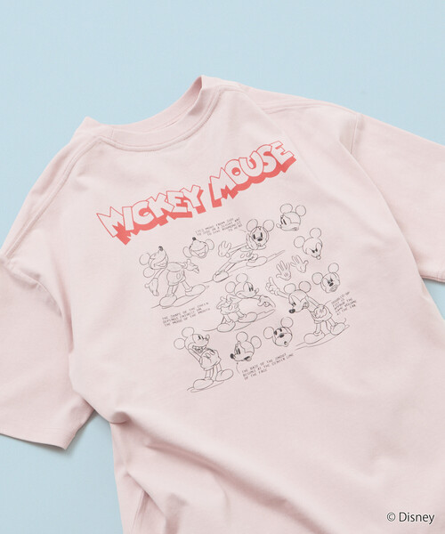 FREAK'S STORE(フリークスストア)の「限定展開 DISNEY/ディズニー/ミッキーマウス /モノクロ バックプリント クルーネック Tシャツ/Drew Paint(Tシャツ/カットソー・メンズ・スミクロ/ネイビー/ホワイト/ピンク・SMALL/MEDIUM/LARGE)」の4枚目の写真