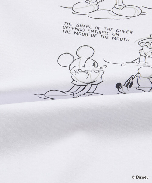 FREAK'S STORE(フリークスストア)の「限定展開 DISNEY/ディズニー/ミッキーマウス /モノクロ バックプリント クルーネック Tシャツ/Drew Paint(Tシャツ/カットソー・メンズ・スミクロ/ネイビー/ホワイト/ピンク・SMALL/MEDIUM/LARGE)」の9枚目の写真
