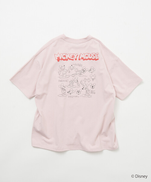 FREAK'S STORE(フリークスストア)の「限定展開 DISNEY/ディズニー/ミッキーマウス /モノクロ バックプリント クルーネック Tシャツ/Drew Paint(Tシャツ/カットソー・メンズ・スミクロ/ネイビー/ホワイト/ピンク・SMALL/MEDIUM/LARGE)」の16枚目の写真