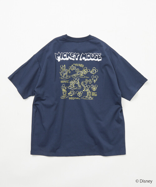 FREAK'S STORE(フリークスストア)の「限定展開 DISNEY/ディズニー/ミッキーマウス /モノクロ バックプリント クルーネック Tシャツ/Drew Paint(Tシャツ/カットソー・メンズ・スミクロ/ネイビー/ホワイト/ピンク・SMALL/MEDIUM/LARGE)」の19枚目の写真