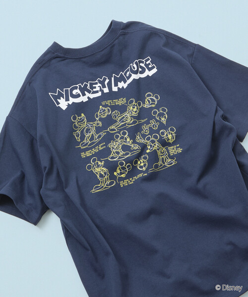 FREAK'S STORE(フリークスストア)の「限定展開 DISNEY/ディズニー/ミッキーマウス /モノクロ バックプリント クルーネック Tシャツ/Drew Paint(Tシャツ/カットソー・メンズ・スミクロ/ネイビー/ホワイト/ピンク・SMALL/MEDIUM/LARGE)」の22枚目の写真