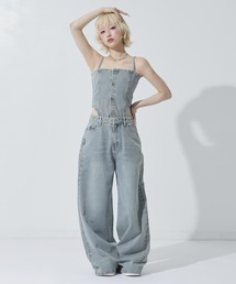 ANAP（アナップ）の「ケミカルデニム マルチWAY オールインワン（つなぎ/オールインワン）」