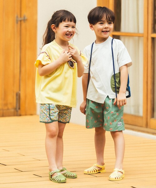 BEAMS mini(ビームスミニ)の「水陸両用 ガール ショートパンツ 2026SS(撥水)外遊び 丈夫 キッズ 定番 人気 レジャー キャンプ(その他パンツ・キッズ・ピンク/クリーム・100/140/130/120/110/90)」の3枚目の写真