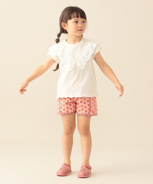 BEAMS mini(ビームスミニ)の「水陸両用 ガール ショートパンツ 2026SS(撥水)外遊び 丈夫 キッズ 定番 人気 レジャー キャンプ(その他パンツ・キッズ・ピンク/クリーム・100/140/130/120/110/90)」の4枚目の写真