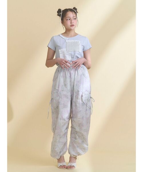 merry jenny（メリージェニー）の「フリルミリタリーカーゴパンツ（カーゴパンツ・レディース・その他1/ピンク/ライトブルー・FREE）」の8枚目の写真