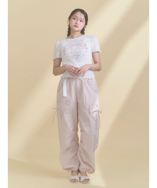 merry jenny（メリージェニー）の「フリルミリタリーカーゴパンツ（カーゴパンツ・レディース・その他1/ピンク/ライトブルー・FREE）」の14枚目の写真