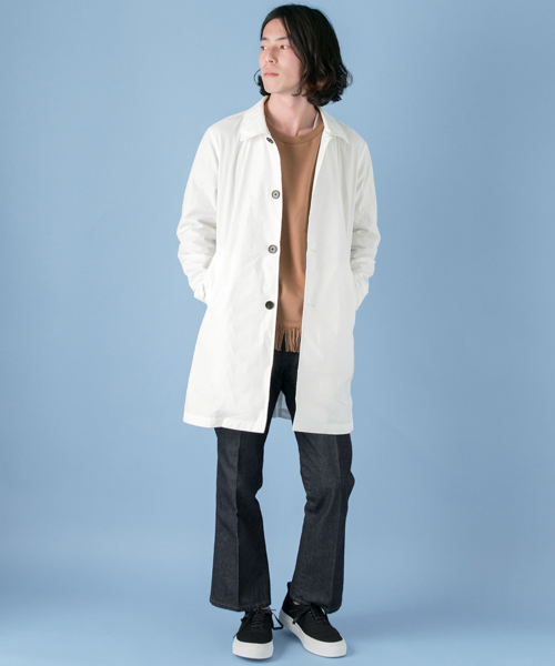 URBAN RESEARCH（アーバンリサーチ）の「UR コットンストレッチタイプライターコート（ステンカラーコート・メンズ・オフホワイト/カーキ/ベージュ/ネイビー・MEDIUM/LARGE）」の5枚目の写真