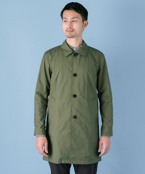 URBAN RESEARCH（アーバンリサーチ）の「UR コットンストレッチタイプライターコート（ステンカラーコート・メンズ・オフホワイト/カーキ/ベージュ/ネイビー・MEDIUM/LARGE）」の8枚目の写真