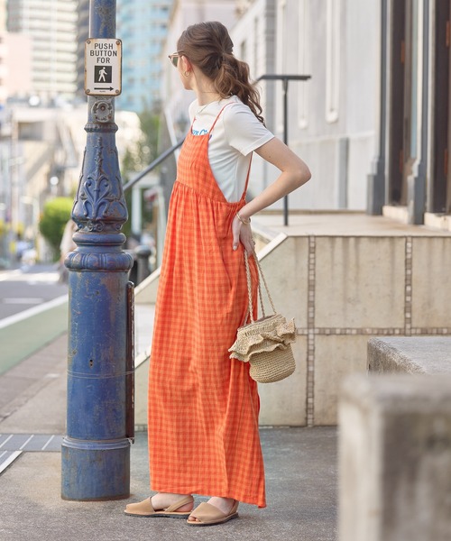 GEORGE'S(ジョージズ)の「チェックコクーンキャミワンピース(ワンピース・レディース・オレンジ/ブルー・SMALL/MEDIUM)」の21枚目の写真