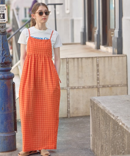 GEORGE'S(ジョージズ)の「チェックコクーンキャミワンピース(ワンピース・レディース・オレンジ/ブルー・SMALL/MEDIUM)」の22枚目の写真