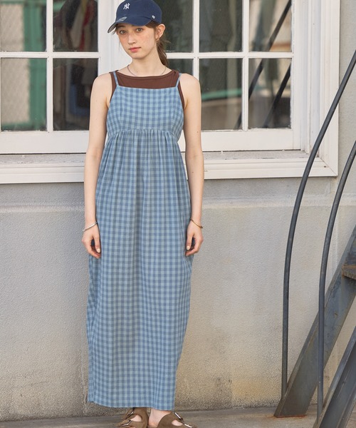 GEORGE'S(ジョージズ)の「チェックコクーンキャミワンピース(ワンピース・レディース・オレンジ/ブルー・SMALL/MEDIUM)」の15枚目の写真