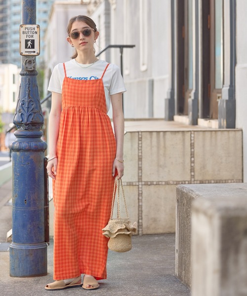 GEORGE'S(ジョージズ)の「チェックコクーンキャミワンピース(ワンピース・レディース・オレンジ/ブルー・SMALL/MEDIUM)」の16枚目の写真
