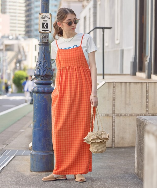 GEORGE'S(ジョージズ)の「チェックコクーンキャミワンピース(ワンピース・レディース・オレンジ/ブルー・SMALL/MEDIUM)」の17枚目の写真