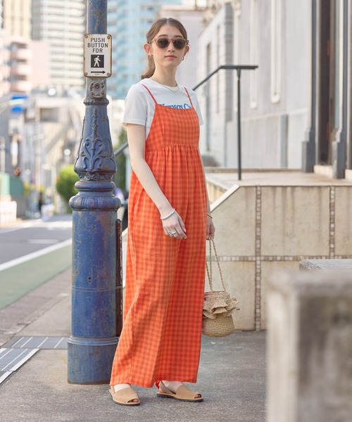 GEORGE'S(ジョージズ)の「チェックコクーンキャミワンピース(ワンピース・レディース・オレンジ/ブルー・SMALL/MEDIUM)」の19枚目の写真
