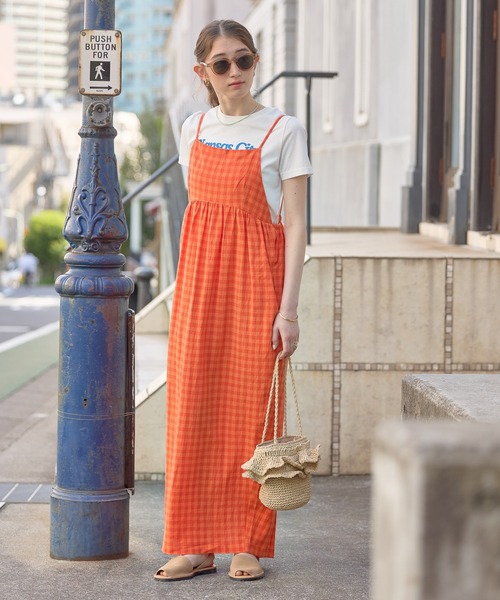 GEORGE'S(ジョージズ)の「チェックコクーンキャミワンピース(ワンピース・レディース・オレンジ/ブルー・SMALL/MEDIUM)」の18枚目の写真
