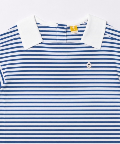 moimoln（モイモルン）の「マリンボーダーミニカラー半袖Tシャツ（Tシャツ/カットソー・キッズ・ブルー/アイボリー・80ｃｍ/90cm/100cm/110cm/120cm/130cm）」の14枚目の写真