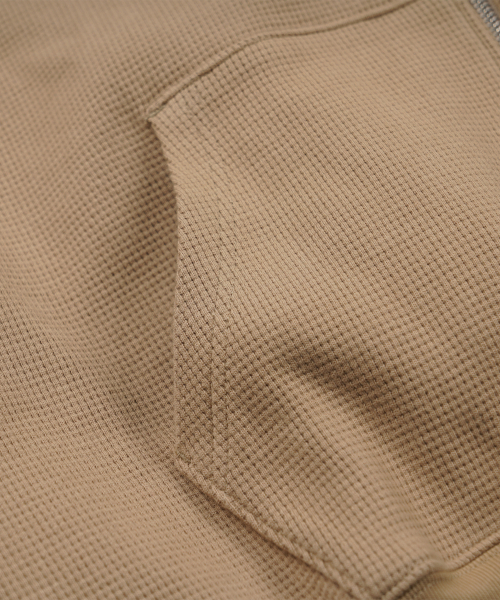 FRIZMWORKS(フリズムワークス)の「WAFFLE HOOD ZIP UP PARKA _ BEIGE(パーカー・メンズ・その他・SMALL/MEDIUM/LARGE/X-LARGE)」の7枚目の写真