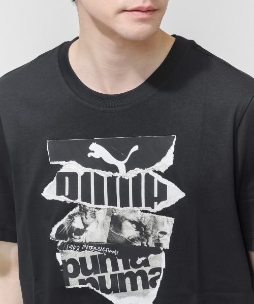PUMA（プーマ）の「プーマ PUMA GRAPHIC フォトプリント PUMA Tシャツ（Tシャツ/カットソー・メンズ・カーキ/ブラック/ホワイト・S/M/L/LL/3L）」の5枚目の写真