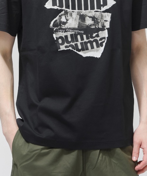 PUMA（プーマ）の「プーマ PUMA GRAPHIC フォトプリント PUMA Tシャツ（Tシャツ/カットソー・メンズ・カーキ/ブラック/ホワイト・S/M/L/LL/3L）」の7枚目の写真