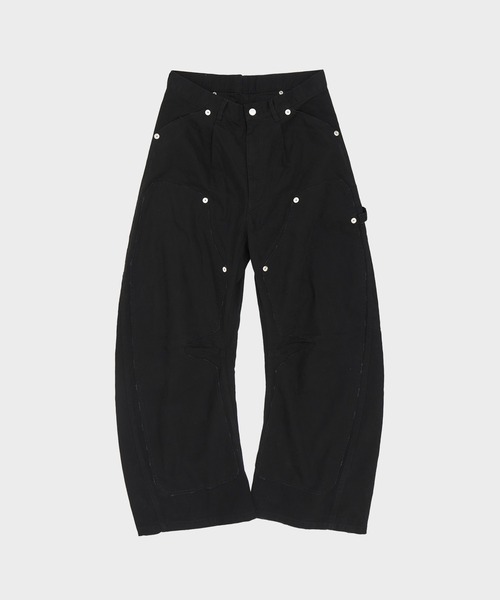 CONZ(コンズ)の「duck double knee curved leg pants(デニムパンツ・メンズ・グレー/カーキ/ブラック/ホワイト/ピンク/ライトブラウン・1/3/2)」の1枚目の写真