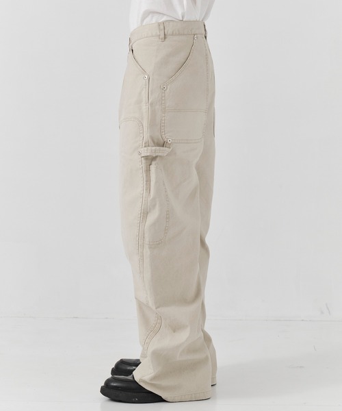 CONZ(コンズ)の「duck double knee curved leg pants(デニムパンツ・メンズ・グレー/カーキ/ブラック/ホワイト/ピンク/ライトブラウン・1/3/2)」の8枚目の写真