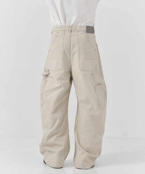 CONZ(コンズ)の「duck double knee curved leg pants(デニムパンツ・メンズ・グレー/カーキ/ブラック/ホワイト/ピンク/ライトブラウン・1/3/2)」の9枚目の写真