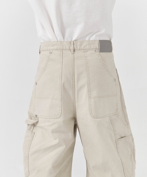CONZ(コンズ)の「duck double knee curved leg pants(デニムパンツ・メンズ・グレー/カーキ/ブラック/ホワイト/ピンク/ライトブラウン・1/3/2)」の12枚目の写真